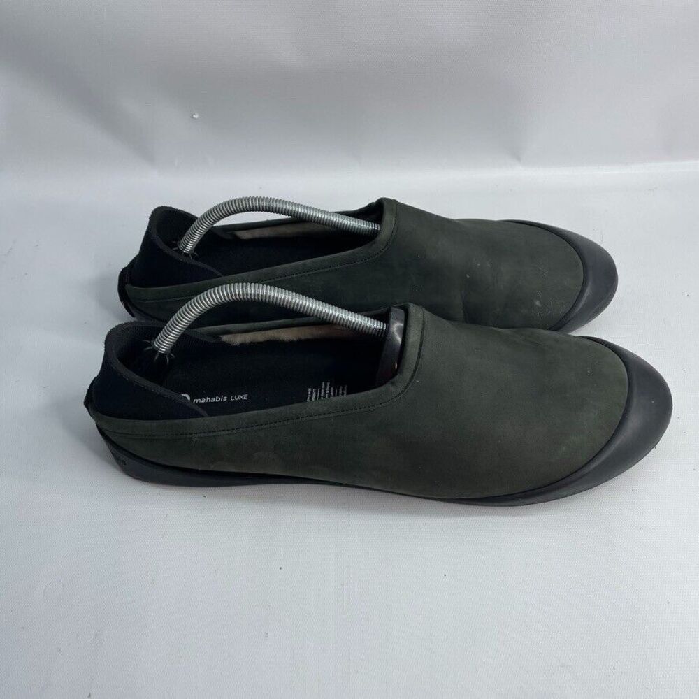 Mahabis Luxe Black Leather Comfort Slippers LU160101 Sz: EU 47, US M 12.5-13